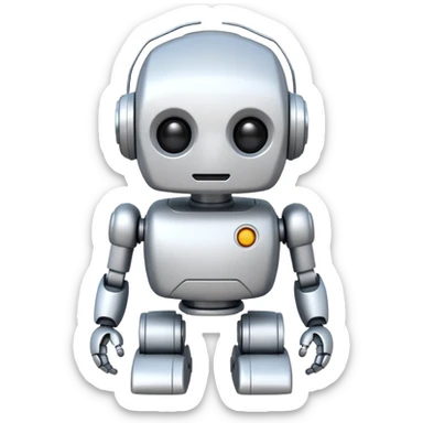 robot old cartoon simple toy white innocent funny adorable sticker