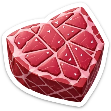 Meat with diamond textur and color sticker