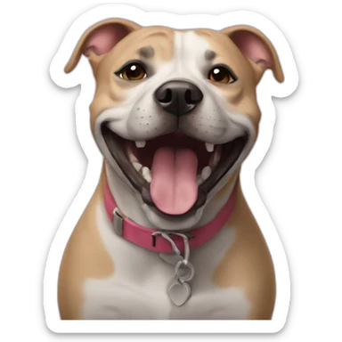 staffy smile sticker
