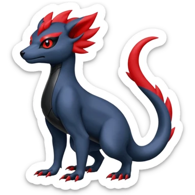 Zorua-Absol-Salandit-fusion (full body) sticker