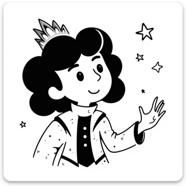 A space princess sticker