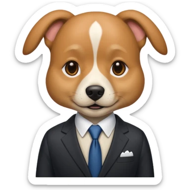 a dog who is a person sticker