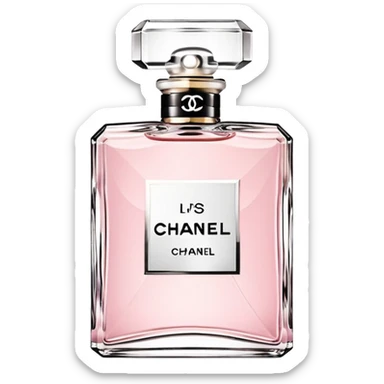Light pink Chanel perfume sticker