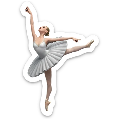 ballerina in elegant pose sticker