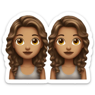 Girl with brown balayage hair sticker