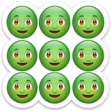 ❌ change the emoji color from red to green color sticker