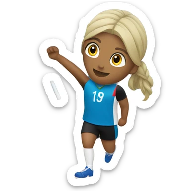 Volleyball player with the flag of Azerbaijan sticker