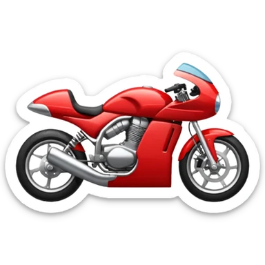 red motorcycle with out helmet sticker