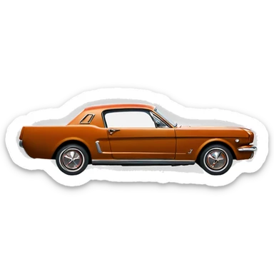 Side view of a 1966 ford mustang emberglow knotchback sticker
