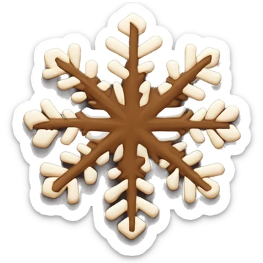 Brown snowflake sticker