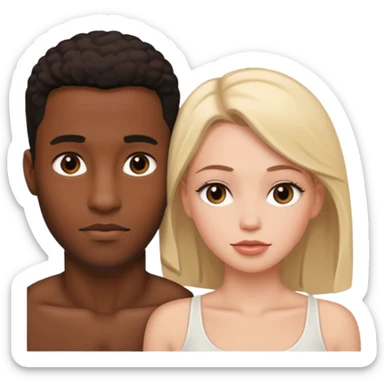 Black man white woman having sex sticker