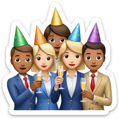 Birthday celebration at work with no phone sticker