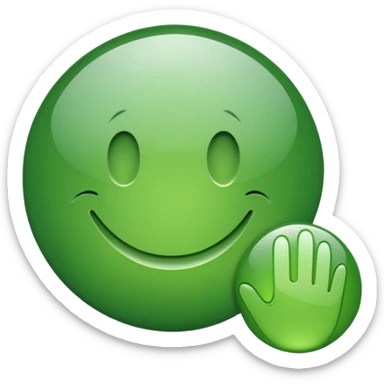 green button uı sticker