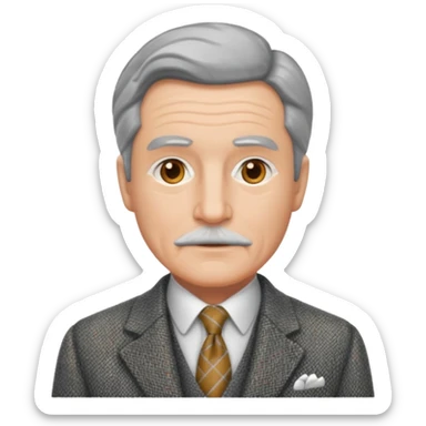 Old british vibe suit man sticker