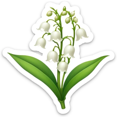 Lily’s of the valley flower  sticker
