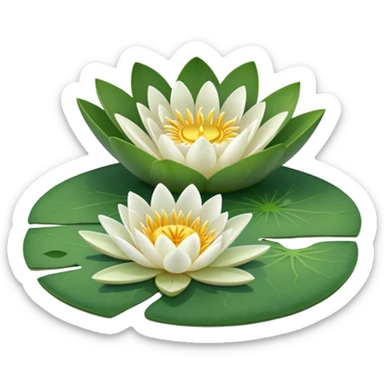 water lily circle leaf sticker