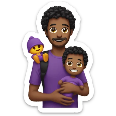 Teen dad with takis and baby  sticker