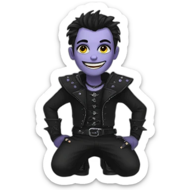 happy goth sticker