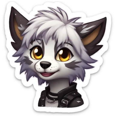 Edgy punk anthro furry by Falvie, LiLaiRa, griffsnuff, AngieWolf sticker