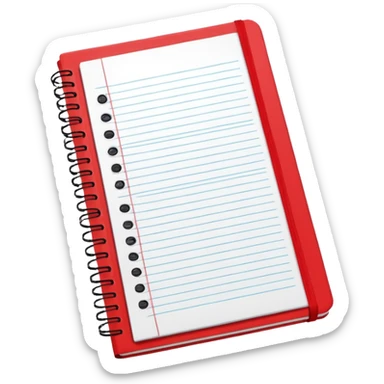 cuaderno rojo que diga algebra sticker