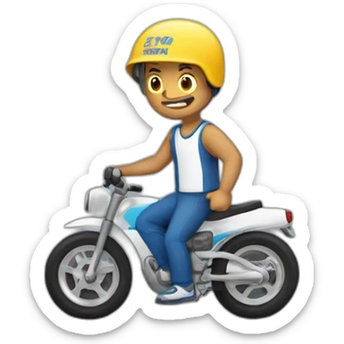 Hombre con un auto deportivo sticker