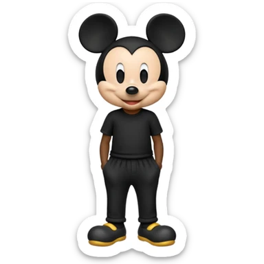 mickey en tn full black sticker