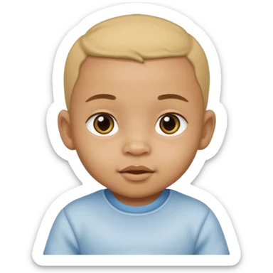 Light skin Guyanese baby boy sticker