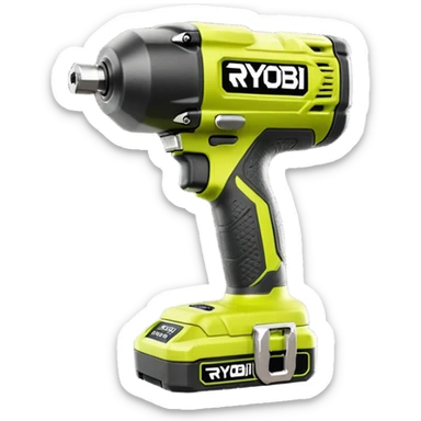 Ryobi R18ID2-0 Impact Wrench 1/4" Hex 18V ONE+ 200Nm with battery emoji style  sticker