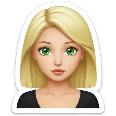 Sexy Queen Green eyes blonde Hair sticker