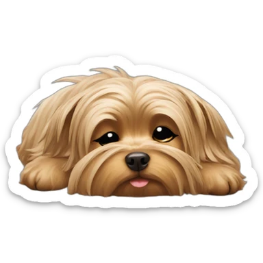 sleeping Yorkshire Terrier sticker