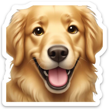 Golden retriever smiling  sticker