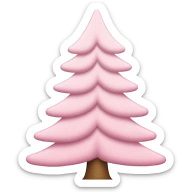 pastel pink christmas tree sticker