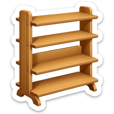 a small stand with horizontal shelves sticker
