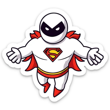 shape-shifting superhero with multiple arms sticker