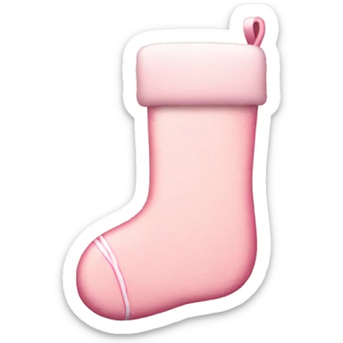  light pink Christmas stocking sticker