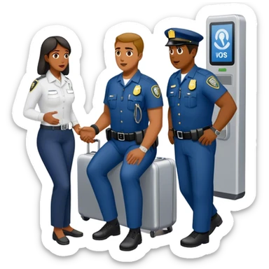 getting questioned by airport security while wearing ankle weights sticker