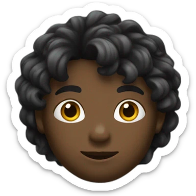 Garçon noir avec des tresses sticker