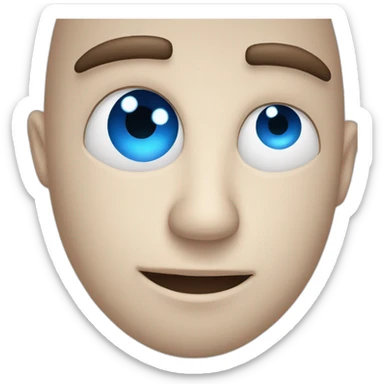 man face with blue eyes with panama sticker