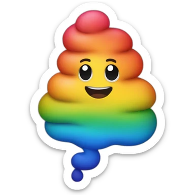 rainbow-poop sticker
