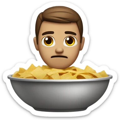 Sad chipotle bowl of disappointment sticker