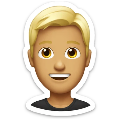 Blonde tanned boy that likes partying  sticker