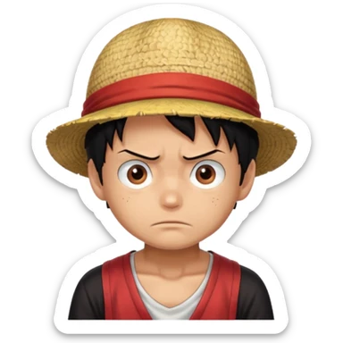 luffy un peu sérieux mais pas trop sticker