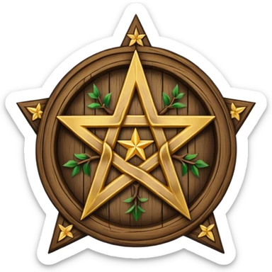 yule pentacle sticker