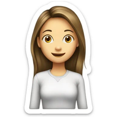 a girl near the board sticker