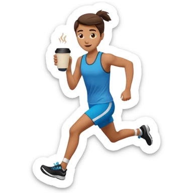 Morning Coffee Runner sticker