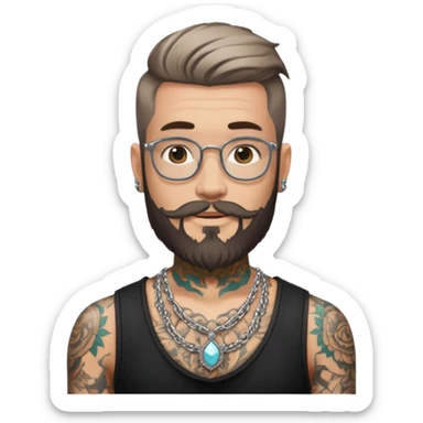 necklace hipster sticker