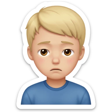 Ashamed emoji boy sticker