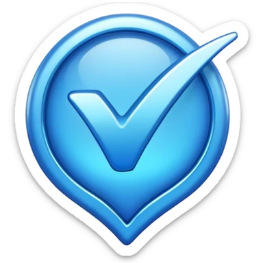 Verifizierter Blauer Haken Instagram sticker