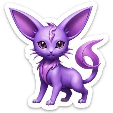 Shiny Exotic Espeon-Delcatty-Nidorino-Hybrid-Creature sticker