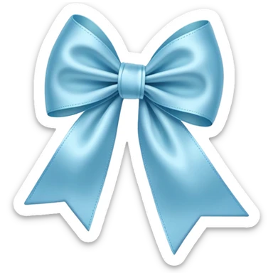 cutie light blue bow  sticker